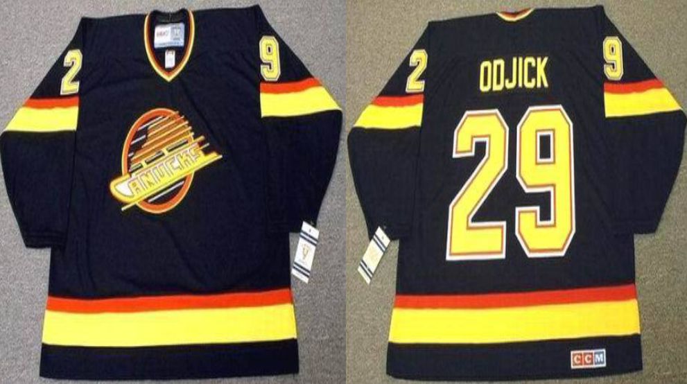 2019 Men Vancouver Canucks #29 Odjick Black CCM NHL jerseys->vancouver canucks->NHL Jersey